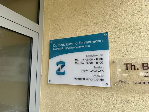 Praxisschild